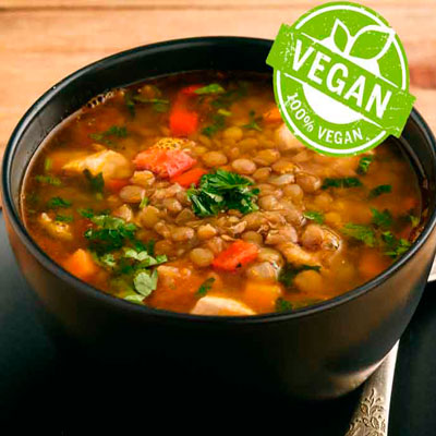 Чечевичный суп с овощами