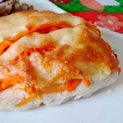 Куриное филе с морковью по-корейски