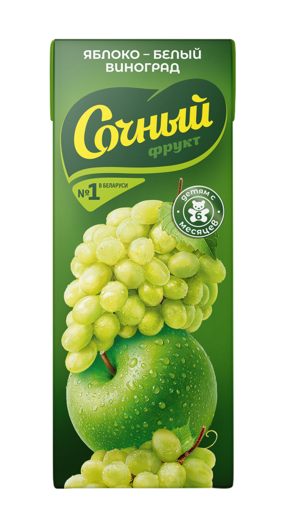 Сок сочный яблоко-виноград