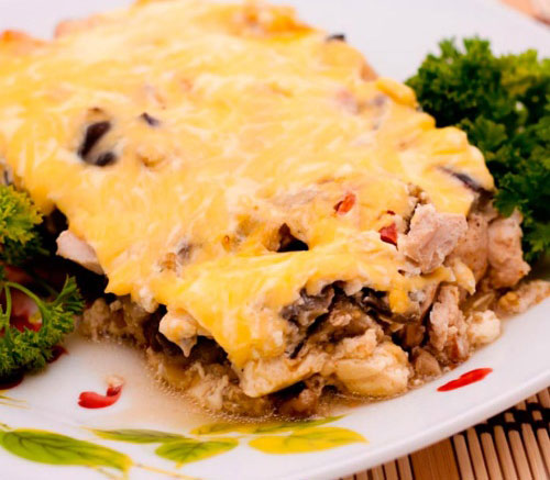 Куриное филе с баклажаном