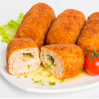 Куриные котлеты со сливочным маслом и зеленью