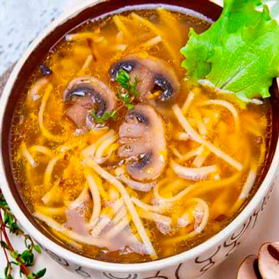 Суп-лапша грибная