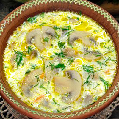 Сырный суп с Шампиньонами