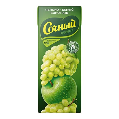 Сок сочный яблоко-виноград