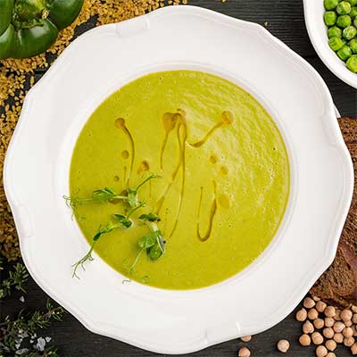 Суп-пюре из зеленого горошка